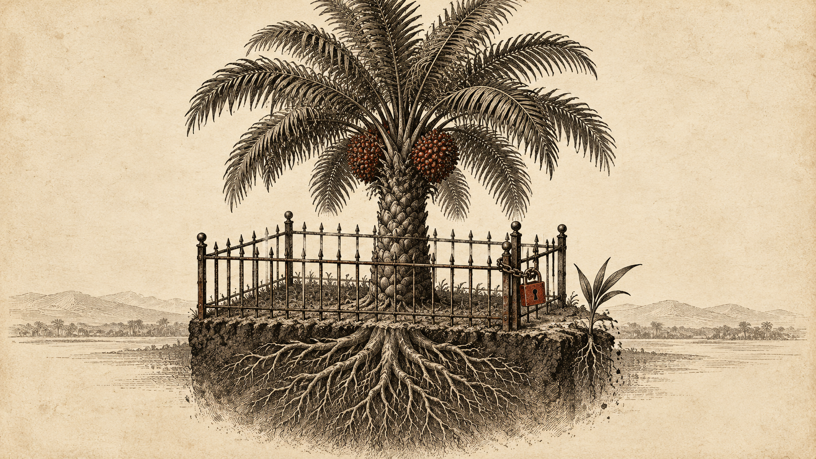 Ilustración principal de La tierra que hizo posible HONDUPALMA